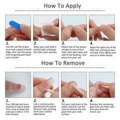 10Pcs Nude Color Gradient Handmade Nail Tips Short Square Sweet Fashion Press on Nails Reusable Simple Wearable False Nails Set