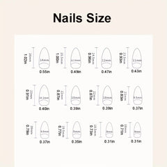 24pcs/set nude fake nails long french almond coffin tips pink grey brown fall Winter decoration faux ongles press on false nail