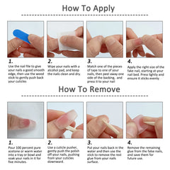 10Pcs Summer Fresh Fruit Pattern Design False Nails Detachable Lovely Short Square Ballet Glossy Full Cover Handmade Nails Art
