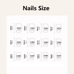 24pcs/set short square ballet fake nails gradient blue purple green pink autumn summer full cover nail tips press on false nail