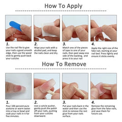 10Pcs Nude 3D Ice Flower Fake Nails White Edge French Manicure Pearl Fashion Handmade Wearable Light Luxury Full Cover Press On